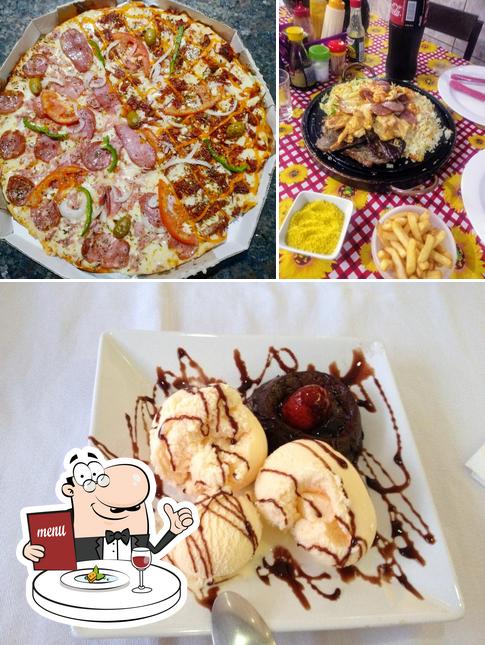 Comida em Pizzaria Romana