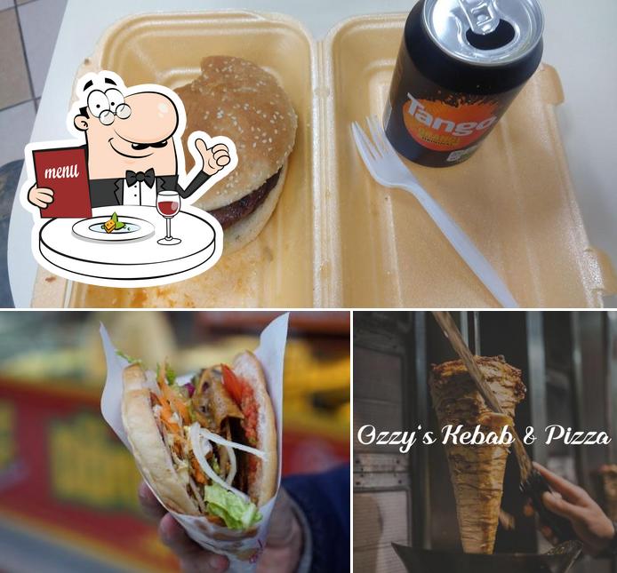 Food at Ozzys Kebab & Pizza
