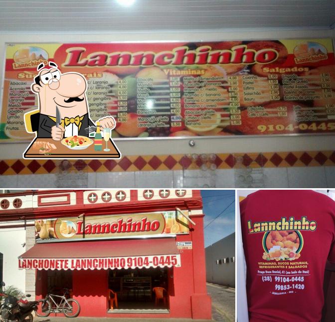 Entre diferentes coisas, comida e exterior podem ser encontrados no Lanchonete Lannchinho