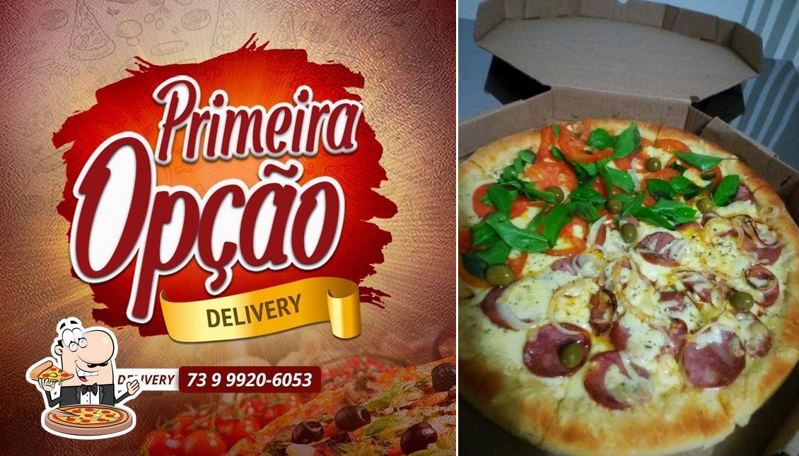 No Pizzaria Primeira Opção Delivery Canavieiras BA, você pode degustar pizza