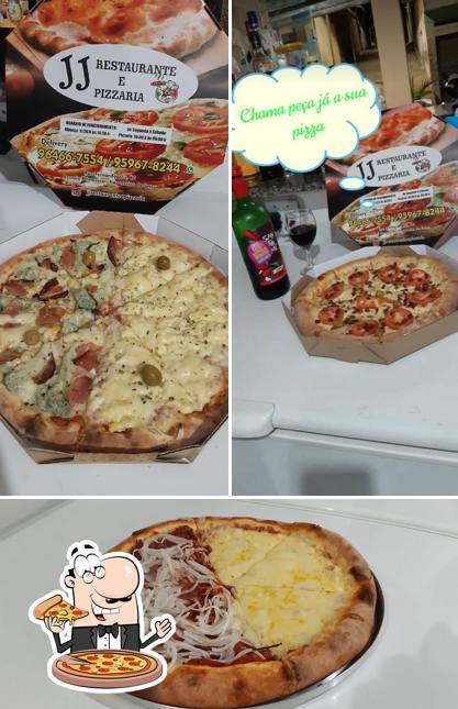 Escolha pizza no Jj restaurante e pizzaria delivery