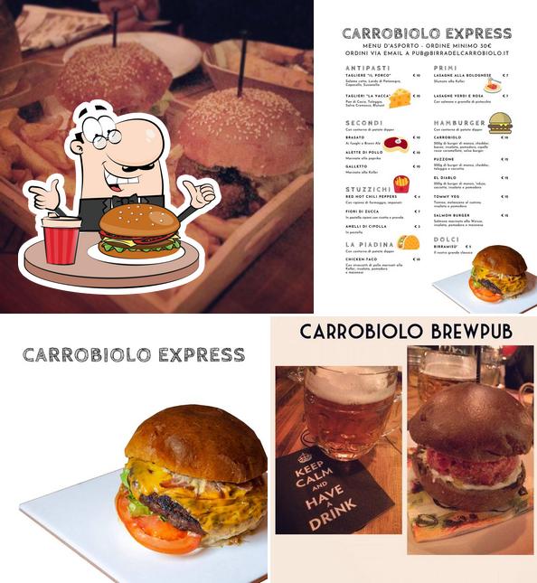 Prova un hamburger a Carrobiolo Brewpub