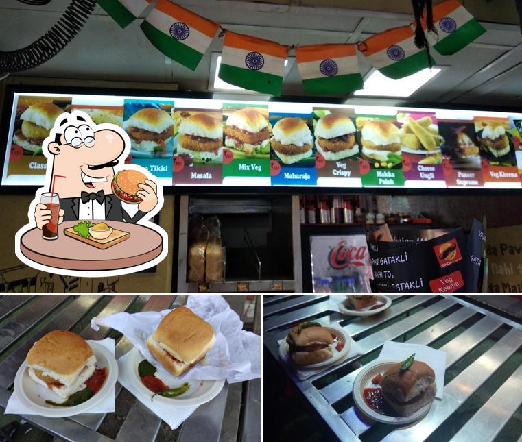 Get a burger at Singh's Vada Pav