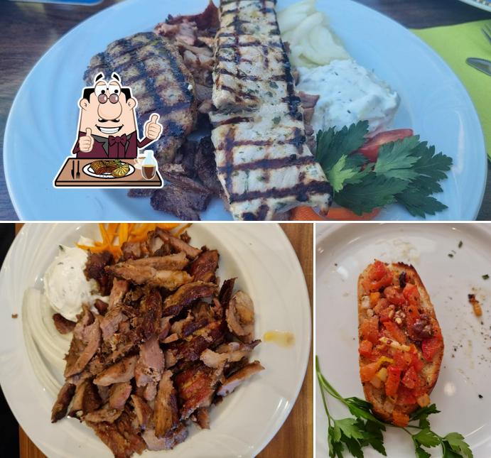 Griechisches Restaurant Kreta offre des plats à base de viande