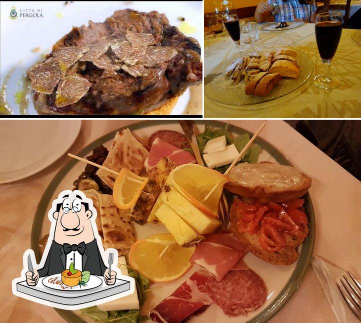 Take a look at the image showing food and alcohol at Osteria del Borgo, Ristorante Pizzeria