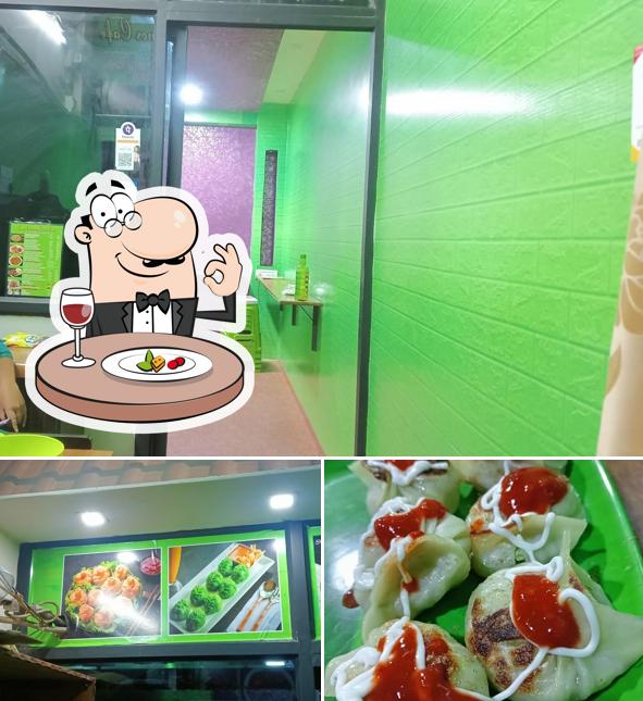 Check out the picture showing food and interior at Green House Momos Cafe