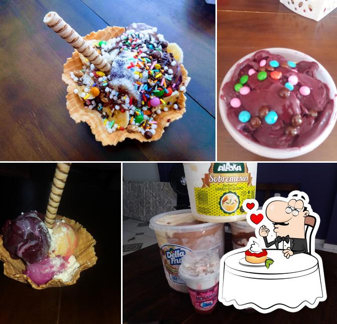 Bueno Sabor Lanchonete e Sorveteria delivery serve uma gama de sobremesas