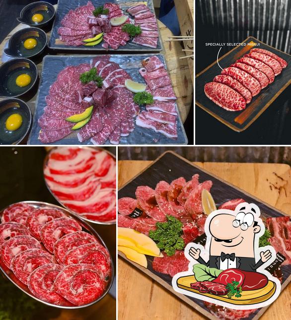 Order meat dishes at Kobe King Japanese BBQ