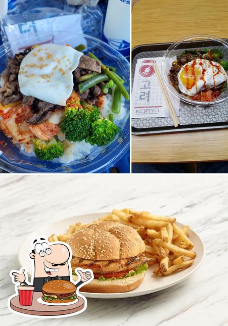Order a burger at Koryo Korean Barbeque