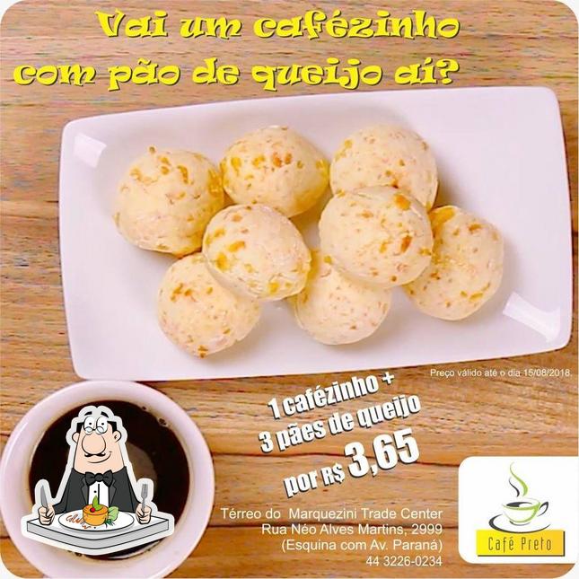 Comida em Café Preto