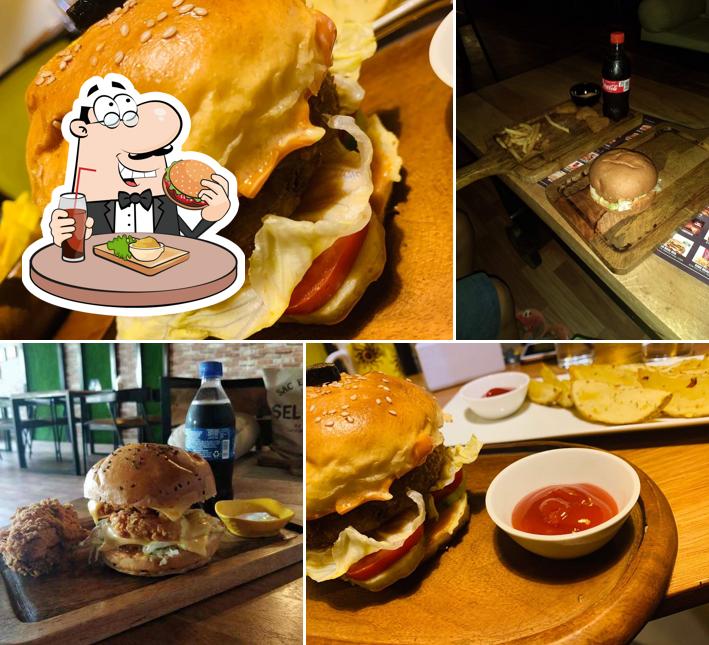 Try out a burger at Cafe Mayonnaise