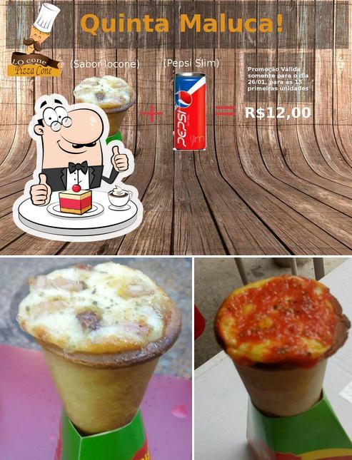 Locone - Pizza Cone Campinas SP serve uma gama de pratos doces