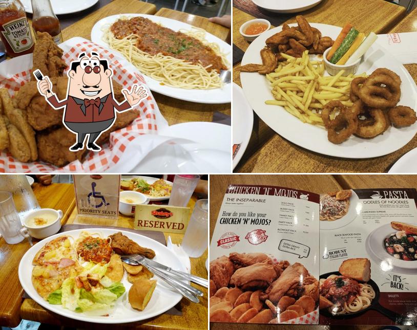 Food at Shakey's Pizza Parlor