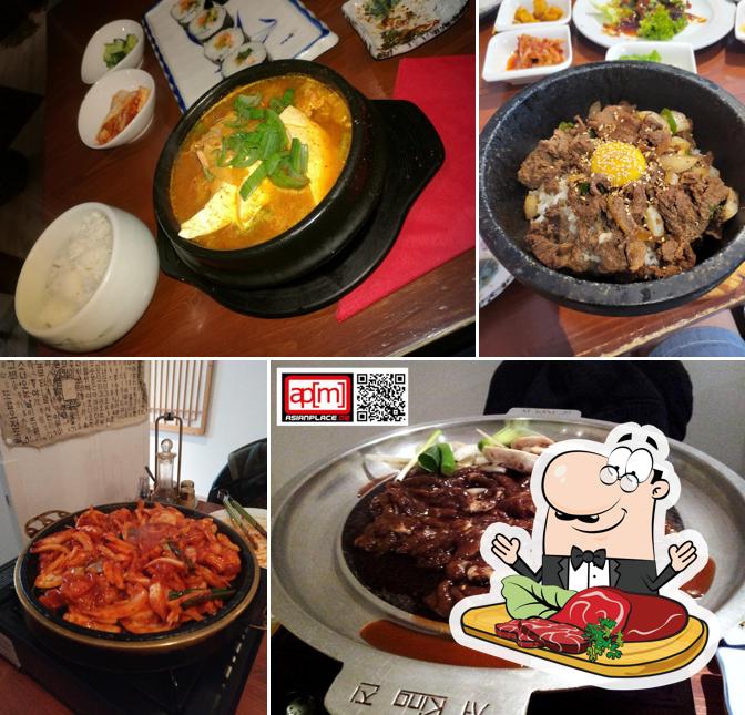 Holt ein Fleischgericht bei Gin Seng Koreanisches Restaurant