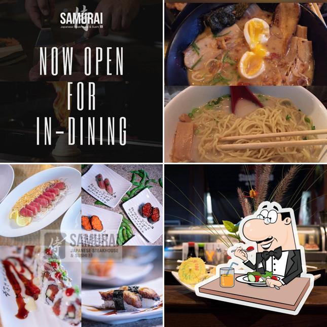 Comida en Samurai Japanese Steakhouse & Sushi
