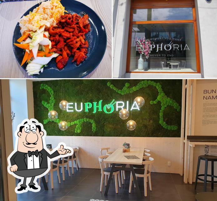 Parmi les différentes choses de la intérieur et la nourriture, une personne peut trouver sur Euphoria Bistro