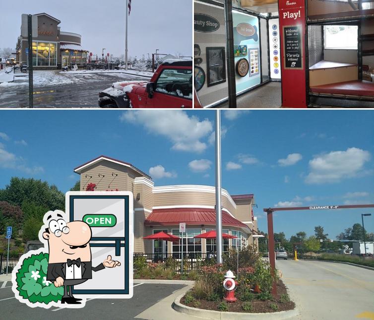 The picture of Chick-fil-A’s exterior and interior