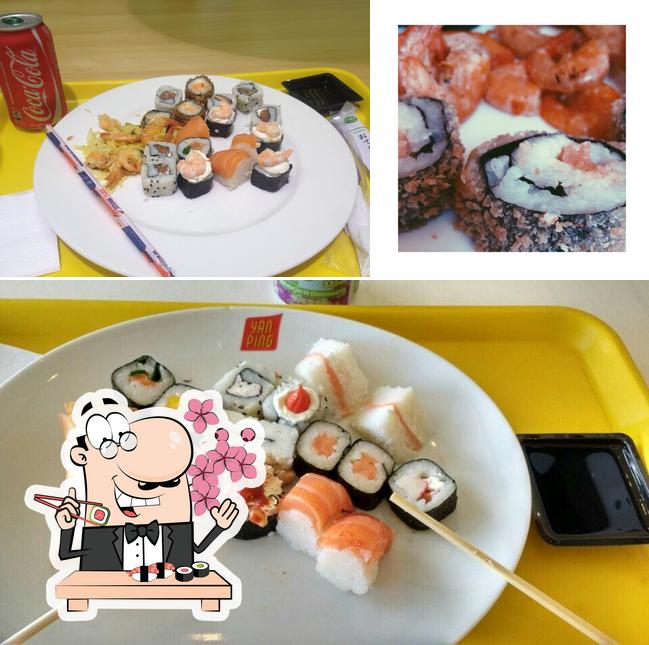 Try out various sushi options