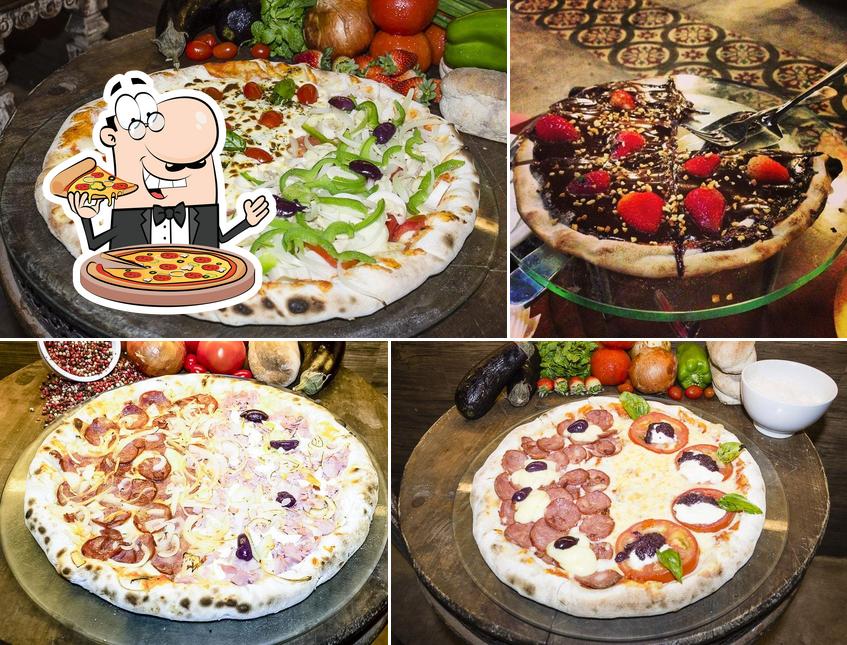 Peça pizza no Fabbrica di Pizza