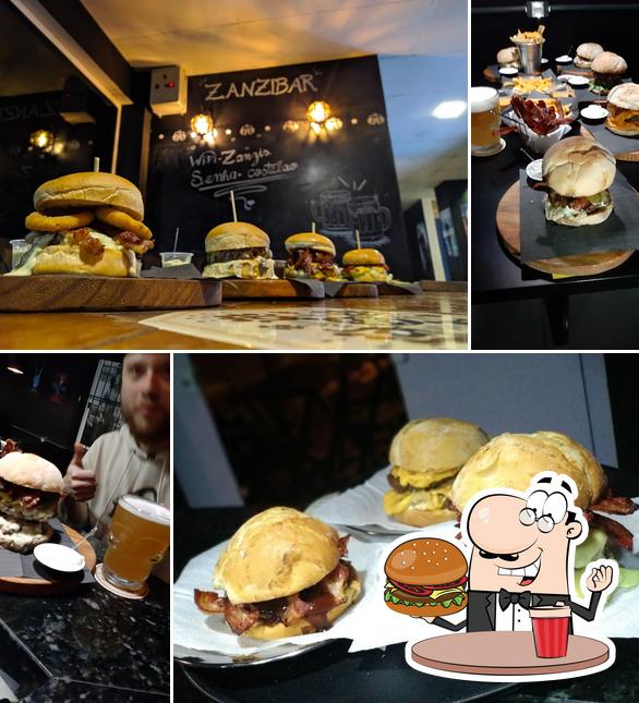 Experimente um hambúrguer no Zanzi's Burger