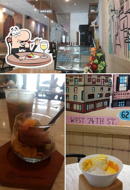 The photo of food and interior at Clover Honey Cafe