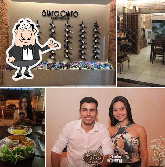 O interior do Santo Canto Pizza e Cozinha