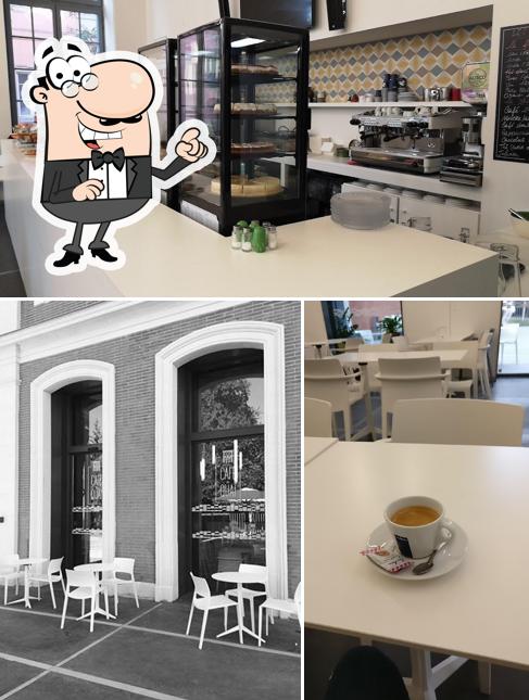 L’image de la intérieur et table à manger concernant Café Euclide