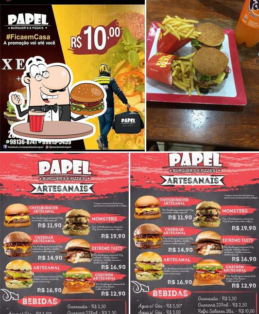 Consiga um hambúrguer no Papel Burguer's