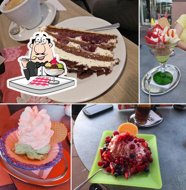 Eiscafé/Pizzeria Limone propose une éventail de desserts