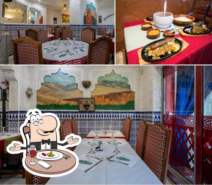 Voici l’image affichant la table à manger et intérieur sur Restaurant L'Arganier