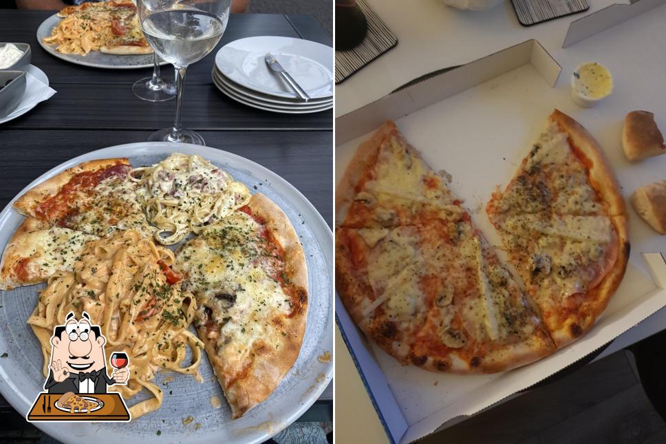 Bestellt verschiedene Arten von Pizza