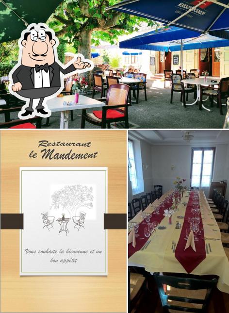 The interior of Restaurant Le Mandement SA