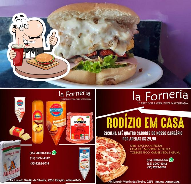 Hambúrguer em La Favoritta Fast Food