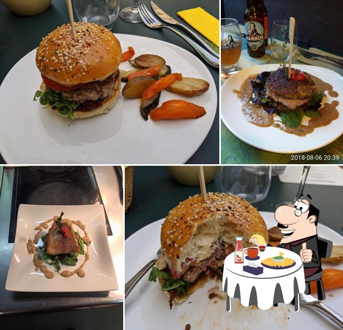 Prenez un hamburger à Restaurant La Fontaine - L’Artiste et le Cuisinier