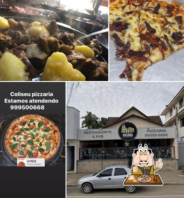 Experimente pizza no Coliseu Restaurante e pizzaria