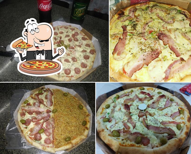 Peça diversos estilos de pizza