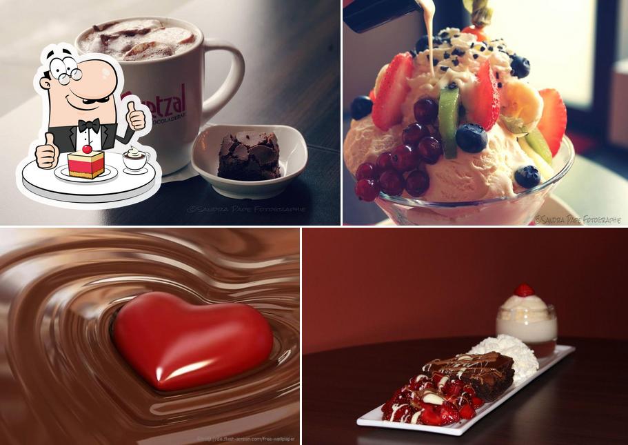 Die Schokoladenbar Chemnitz bietet eine Auswahl von Desserts 