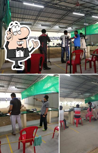 The interior of Kozhikode District Rifle Association