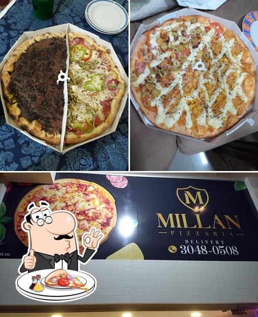 Peça diferentes variedades de pizza