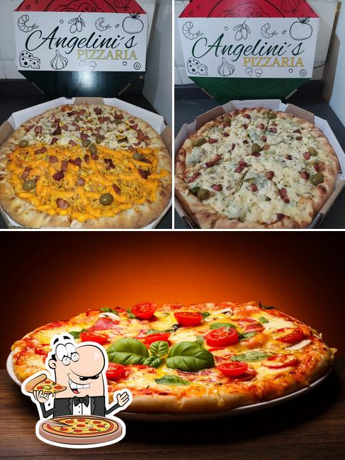 Consiga pizza no PIZZARIA ANGELINIS