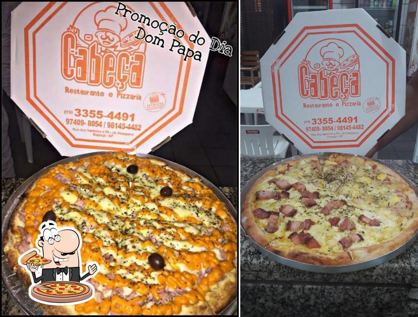 Consiga pizza no Cabeça Restaurante & Pizzaria