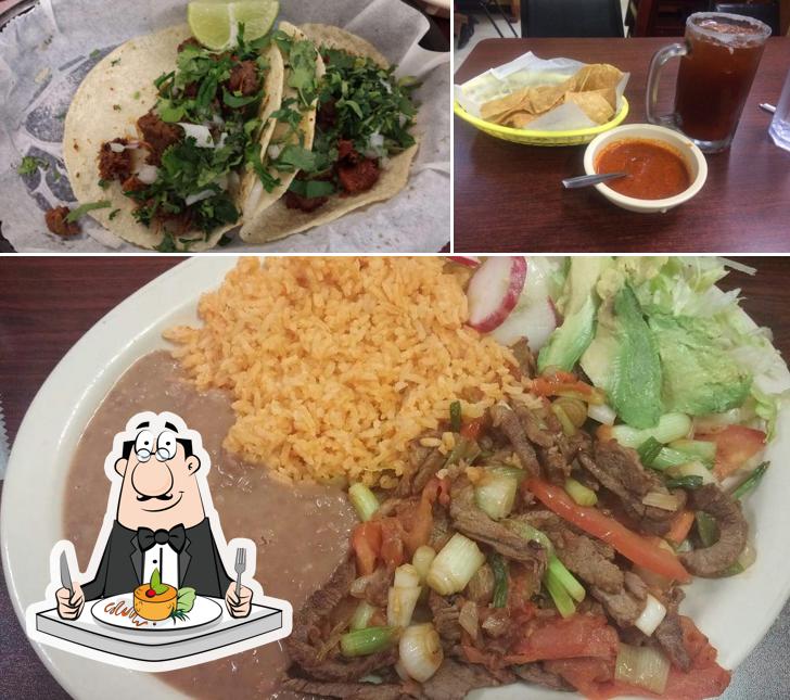 The picture of El Mariachi’s food and beer