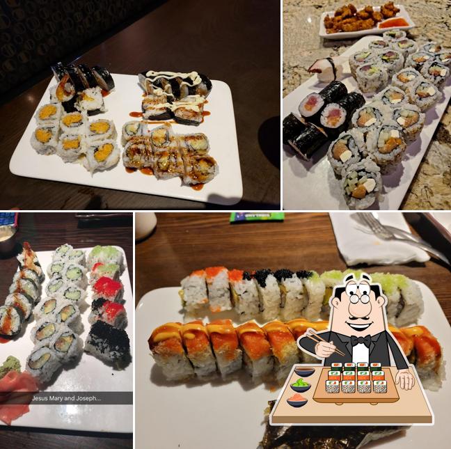 Try out various sushi options