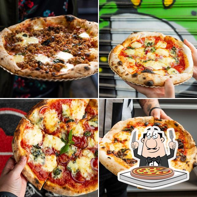 Consiga diferentes tipos de pizza