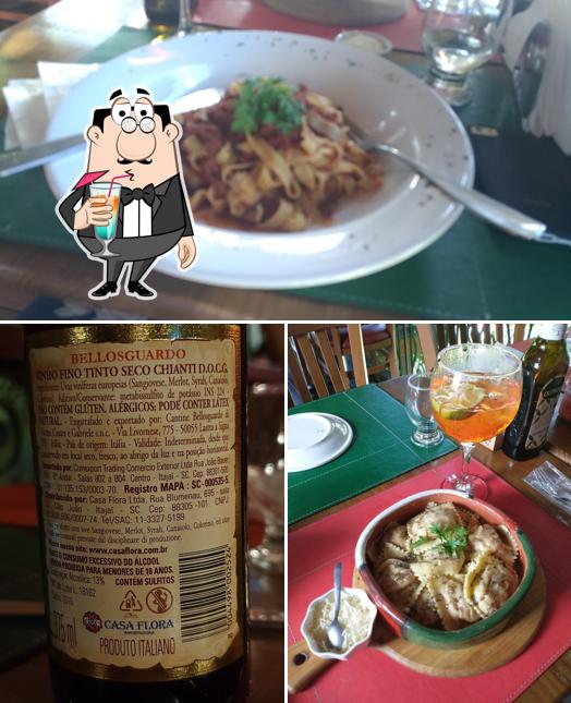 Among various things one can find drink and food at Don Francesco Trattoria