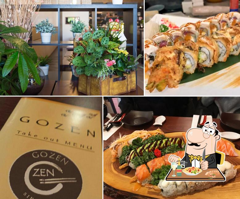 Comida en Gozen Sushi