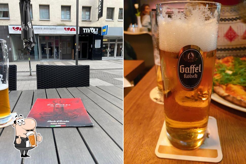 La Piazza sert une sélection de bières