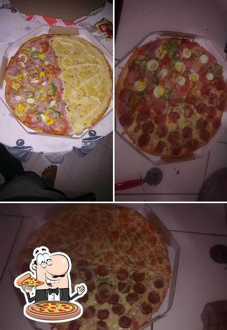 Peça diferentes variedades de pizza