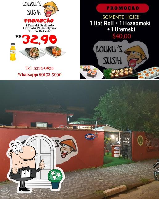 O exterior do Louku's Sushi