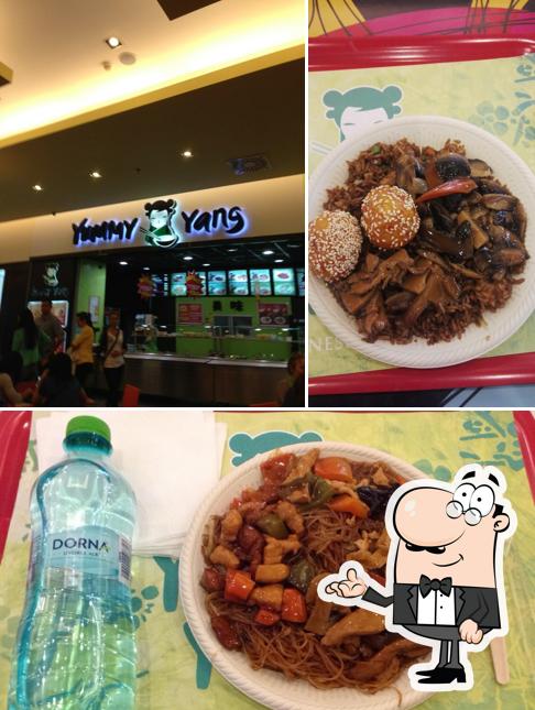 This is the photo showing interior and food at Yummy Yang